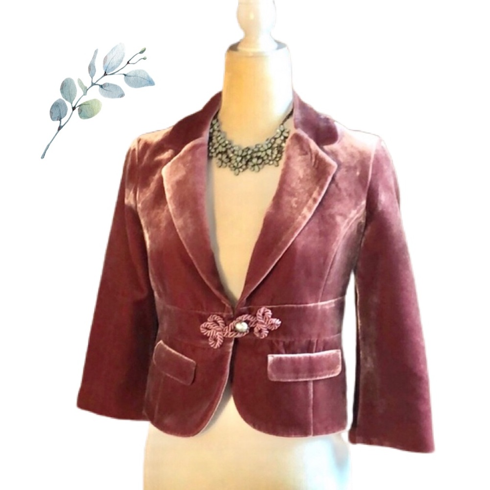 Abercrombie & Fitch Mauve Velvet Blazer